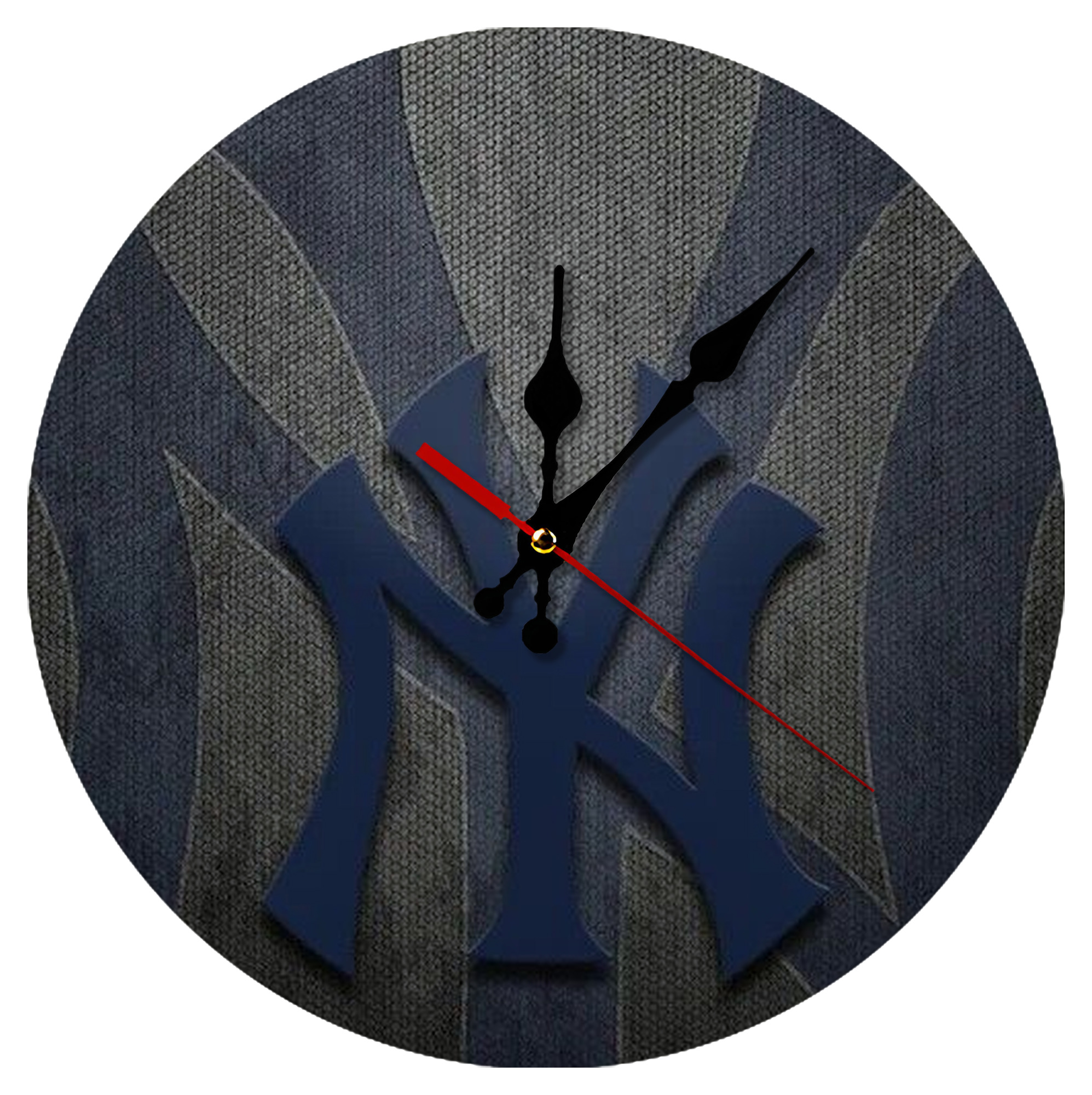 New York Yankees 153 Silent Round Wall Clock – Modern & Stylish DIY Design, Durable Wood Construction, Easy To Install – Perfect For Office, Bedroom, Living Room, And More